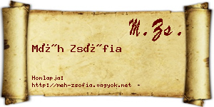 Méh Zsófia névjegykártya